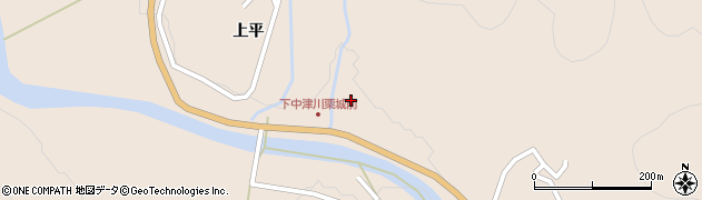 福島県昭和村（大沼郡）下中津川（気多渕）周辺の地図