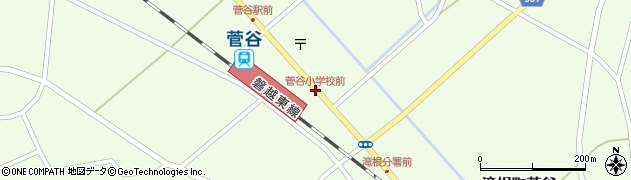 菅谷小学校前周辺の地図