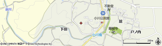 福島県郡山市田村町小川（下田）周辺の地図