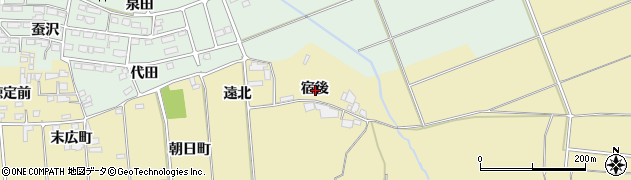 福島県郡山市田村町御代田宿後周辺の地図