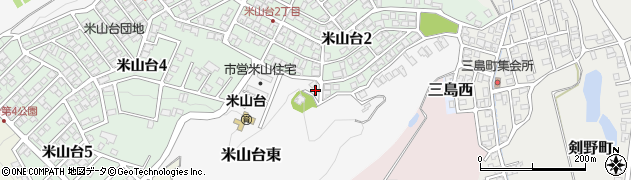 新潟県柏崎市米山台東周辺の地図