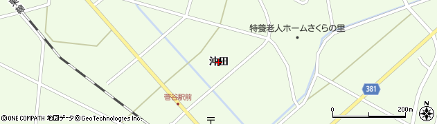福島県田村市滝根町菅谷（沖田）周辺の地図
