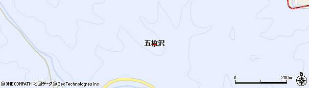 福島県川内村（双葉郡）下川内（五枚沢）周辺の地図