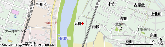 福島県郡山市田村町徳定（大柳）周辺の地図
