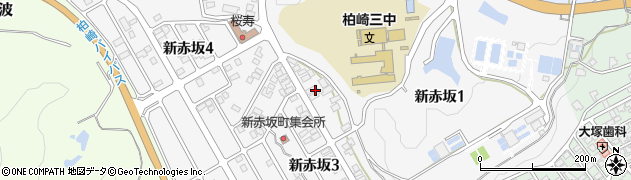 新潟県柏崎市新赤坂周辺の地図