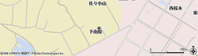 福島県郡山市三穂田町駒屋（下南原）周辺の地図