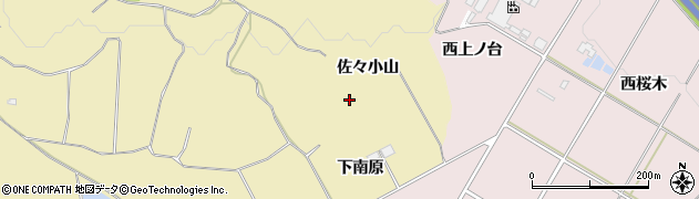 福島県郡山市三穂田町駒屋（佐々小山）周辺の地図