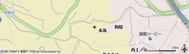 福島県郡山市三穂田町駒屋（来海）周辺の地図