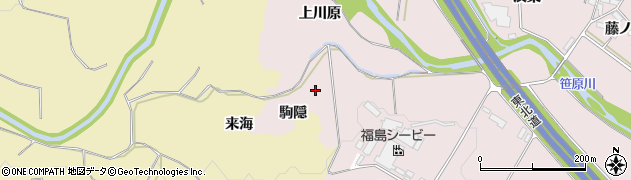 福島県郡山市三穂田町川田（駒隠）周辺の地図