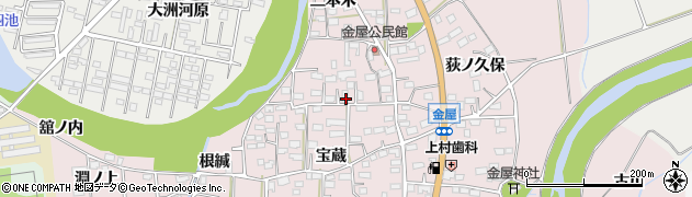 福島県郡山市田村町金屋（宝蔵）周辺の地図