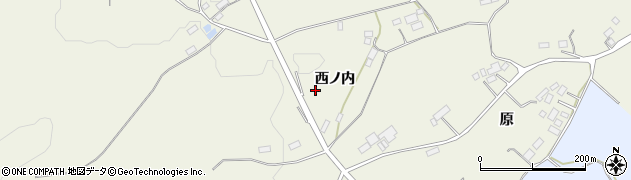 福島県田村市大越町牧野西ノ内周辺の地図
