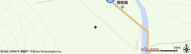 福島県昭和村（大沼郡）野尻（中田）周辺の地図