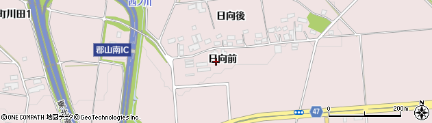 福島県郡山市三穂田町川田日向前周辺の地図