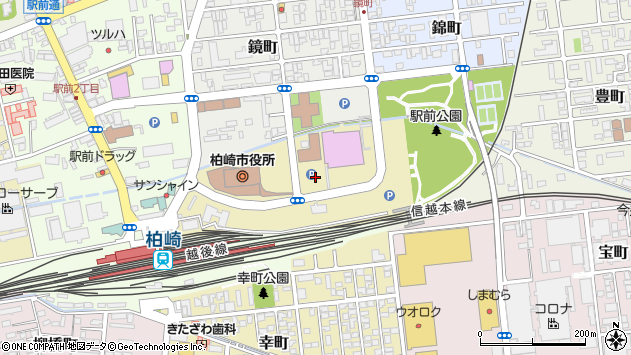 〒945-0054 新潟県柏崎市日石町の地図