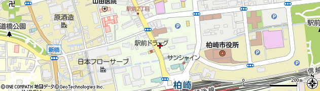新潟県柏崎市駅前周辺の地図