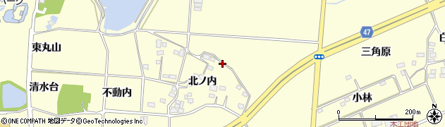 福島県郡山市安積町成田北ノ内周辺の地図