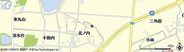 福島県郡山市安積町成田（北ノ内）周辺の地図