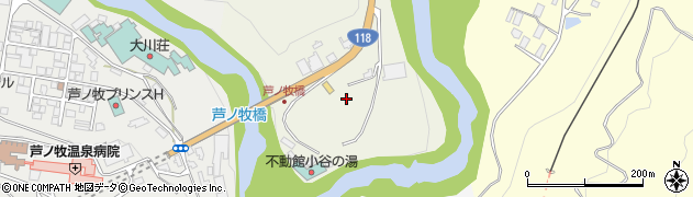 福島県会津若松市大戸町小谷（湯ノ平）周辺の地図