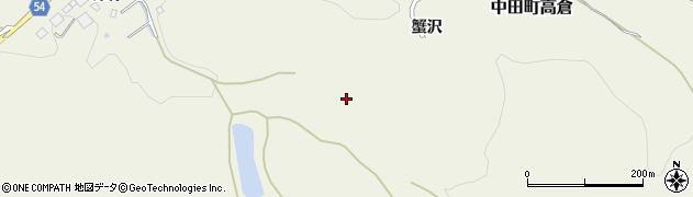 福島県郡山市中田町高倉（蟹沢）周辺の地図