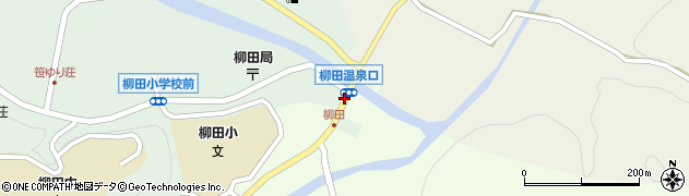 柳田温泉口周辺の地図