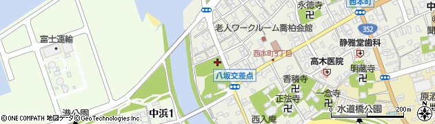 八坂公園周辺の地図