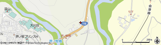 福島県会津若松市大戸町大字小谷（湯ノ平）周辺の地図