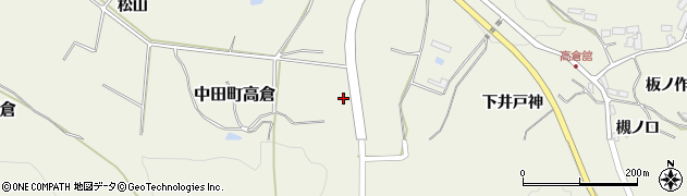 福島県郡山市中田町高倉（山中）周辺の地図
