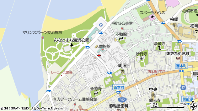 〒945-0067 新潟県柏崎市西港町の地図