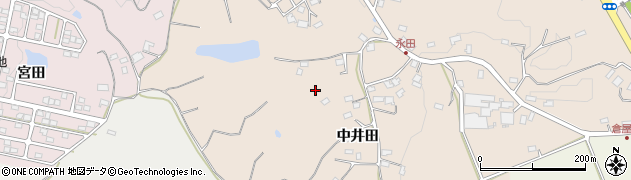 福島県郡山市中田町赤沼（中井田）周辺の地図