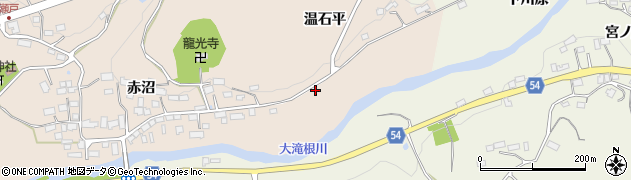 福島県郡山市中田町赤沼（温石平）周辺の地図