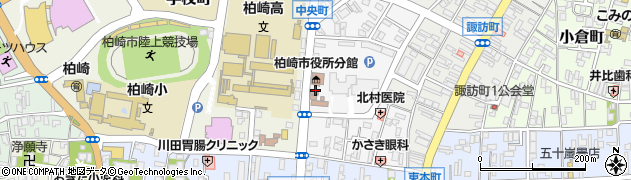 新潟県柏崎市中央町周辺の地図
