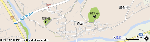 福島県郡山市中田町赤沼（赤沼）周辺の地図
