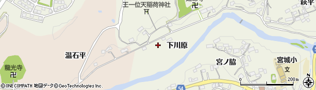 福島県郡山市中田町高倉（下川原）周辺の地図