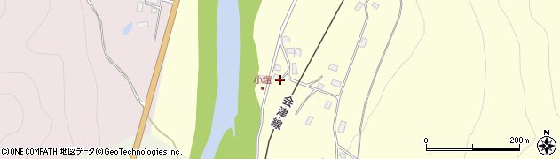 福島県会津若松市大戸町大字上小塩（反間）周辺の地図