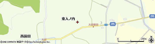 福島県郡山市三穂田町大谷（東入ノ内）周辺の地図