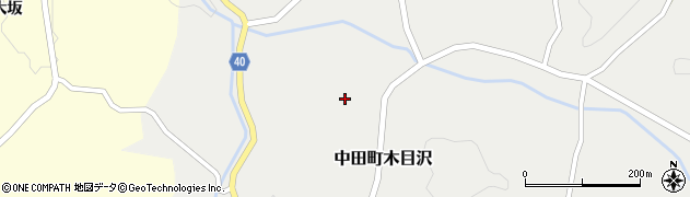 福島県郡山市中田町木目沢（五斗蒔田）周辺の地図