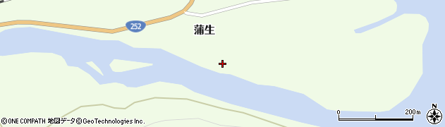 福島県只見町（南会津郡）蒲生（仲島）周辺の地図