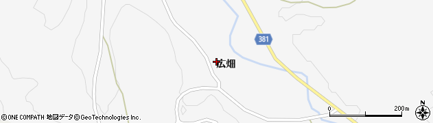 福島県田村市大越町早稲川（広畑）周辺の地図