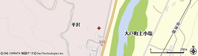 福島県会津若松市大戸町小谷（平沢）周辺の地図