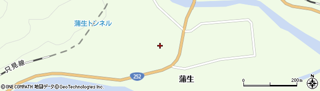 福島県只見町（南会津郡）蒲生（居平）周辺の地図