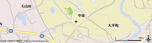 福島県郡山市大平町中道周辺の地図