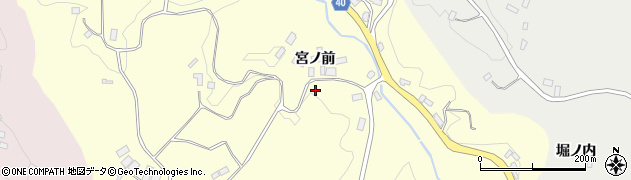 福島県郡山市中田町黒木（宮ノ前）周辺の地図