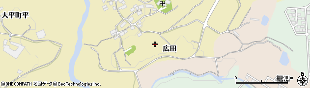 福島県郡山市大平町広田周辺の地図