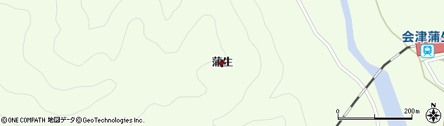 福島県只見町（南会津郡）蒲生周辺の地図