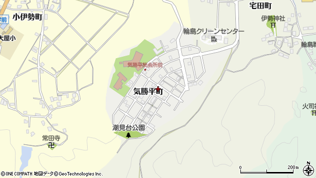 〒928-0023 石川県輪島市気勝平町の地図