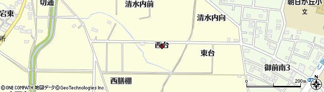 福島県郡山市大槻町（西台）周辺の地図