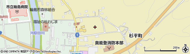 石川県輪島市杉平町（蝦夷穴）周辺の地図