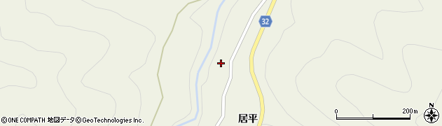 福島県柳津町（河沼郡）琵琶首（治部屋敷）周辺の地図