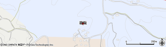 福島県郡山市中田町駒板（篠坂）周辺の地図