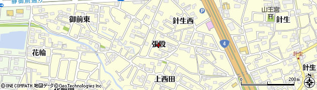 福島県郡山市大槻町（張股）周辺の地図